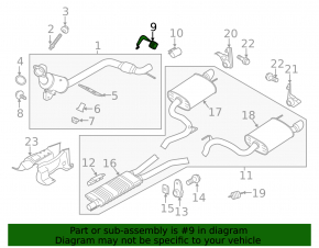 Кронштейн приемной трубы Ford Mustang mk6 18-23 2.3T