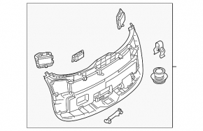 Обшивка двери багажника нижняя Mazda CX-9 16-23 черн