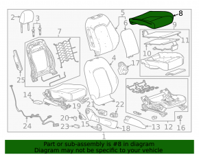Пассажирское сидение Buick Encore 17-19 с airbag, электрическое, кожа черная