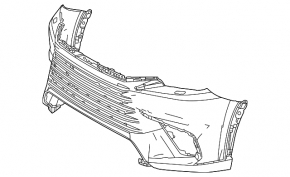 Бампер передний голый Lexus TX350 TX500h 24-26 F Sport