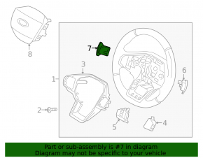 Подрулевой лепесток левый Ford Explorer 20-24
