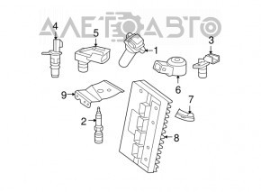 Кронштейн блока ECU Dodge Challenger 15-23 3.6