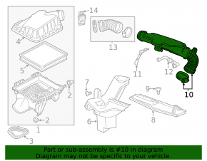 Воздуховод на коллектор Chevrolet Impala 14-19 2.5