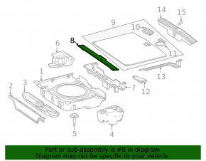 Пол багажника Mercedes W167 GLE 350 450 20-26 под 2 ряда, передняя часть, надорван