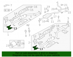 Защита коллектора левая Subaru Outback 10-14 3.6