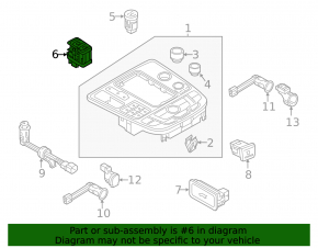 Кнопка P Parking Audi A6 C7 12-18 потемнел хром