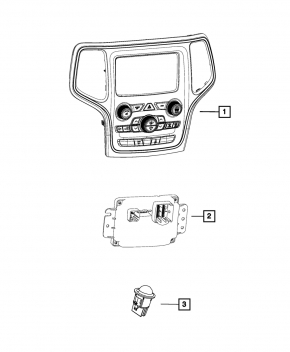 Modul de control al climatizării Jeep Grand Cherokee 14-21
