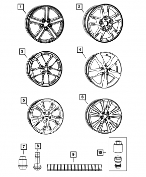 Set de jante R17 4 bucăți pentru Jeep Grand Cherokee WK2 11-21