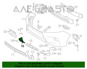 Губа переднего бампера нижняя правая Lexus RX350 RX450h 13-15 рест, структура