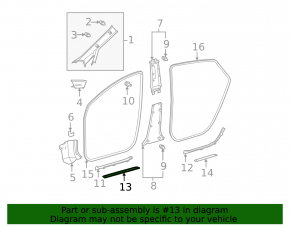 Накладка порога передняя левая внешняя Toyota Prius 20 04-09