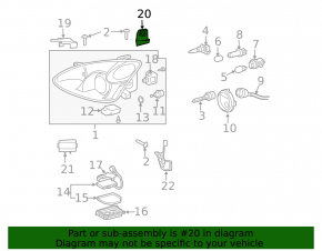 Крепление правой фары верхнее внешнее Lexus RX300 RX330 RX350 RX400h 04-09
