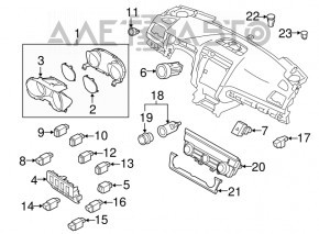 Щиток приборов Subaru Outback 15-15 73k сломано крепление