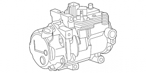 Компрессор кондиционера Toyota Rav4 16-18 hybrid