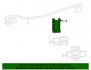 Suport senzor de parcare bara spate pentru Lexus GX460 14-19 rest.