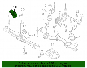 Кронштейн опоры кпп Porsche Cayenne 958 11-17