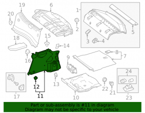 Обшивка арки левая Mercedes CLA 14-19 черн