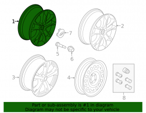 Комплект дисков R18 4шт Ford Escape MK3 13-19 тип 1 хром