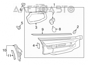 Фонарь внутренний крышка багажника левый Mazda CX-9 16-23