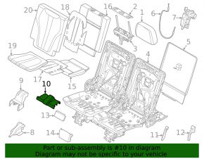 Dop scaun spate central față, rând 3, BMW X7 G07 19-25, negru