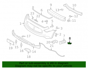 Suport bară față, aripă stângă, Infiniti FX35 QX70 09-17