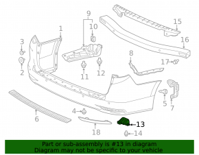 Заглушка буксировочного крюка заднего бампера Honda Odyssey 18-26 2018-26