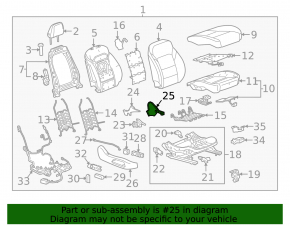 Накладка пассажирского сиденья боковая левая Chevrolet Malibu 16-25 серая, потерта