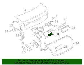 Камера заднего вида с ручкой и кнопкой открывания багажника Audi A3 8V 15-20 4d, 5d