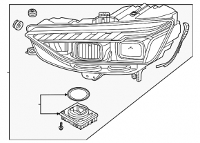 Фара передняя правая в сборе Audi A4 B9 20-25 LED c LED DRL