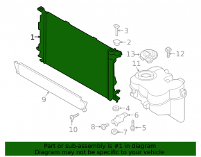 Radiator de răcire cu apă Porsche Macan 15-26 2.9, 3.6