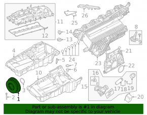 Шкив коленвала BMW X7 G07 19-26 B58B30C 3.0T