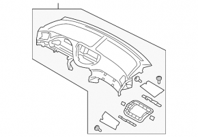 Торпедо передняя панель без AIRBAG Subaru b10 Tribeca