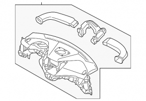 Торпедо передняя панель без AIRBAG Hyundai Veloster 12-17