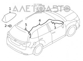 Антенна плавник Subaru Forester 19-23 SK с wifi