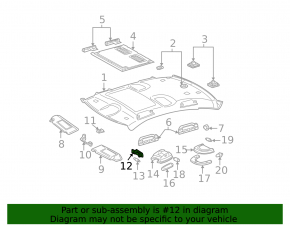 Плафон освещения багажник Mercedes W211