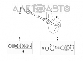 Привод полуось передняя правая Mazda CX-7 06-12