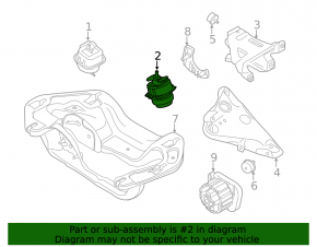 Подушка двигателя левая BMW X5 F15 14-18 N57N