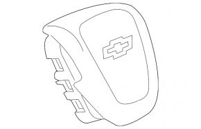 Подушка безопасности airbag в руль водительская Chevrolet Volt 11-15 черн
