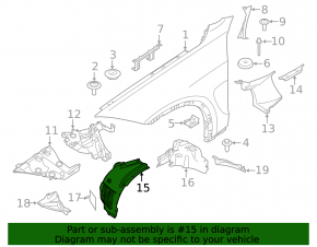 Подкрылок передний левый передний BMW X6 F16 15-19 M