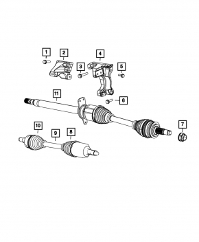 Ax cu semiasa fata dreapta Dodge Dart 13-16 2.0 2.4 automat