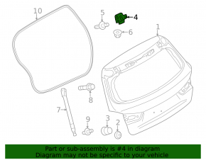 Петля двери багажника левая Mitsubishi Outlander Sport ASX 10-23