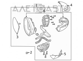 Крышка зеркала левая Honda Civic XI FE/FL 22-26