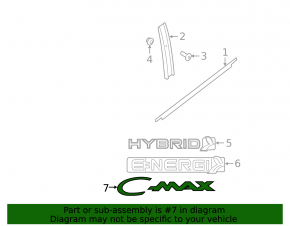 Эмблема надпись C-MAX передняя правая Ford C-max MK2 13-18