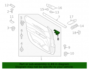 Ручка внутренняя двери задней правой Mazda CX-9 16-23 хром