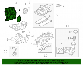 Передняя крышка двигателя BMW 3 G20 19-26 2.0T B46B20B