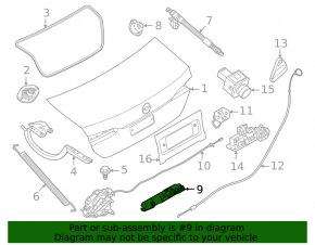 Замок крышки багажника BMW 5 G60 24-26