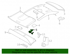 Обшивка потолка передняя часть BMW 4 F33 14-20 кабрио, черная