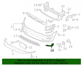 Capac bara față stânga VW e-Golf 15-18