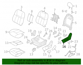 Decorația scaunului din partea șoferului a lăsat Nissan Rogue Sport 17-21 negru