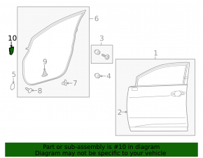 Заглушка бокового зеркала передняя левая Lexus RX350 RX450h 10-15