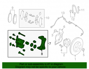 Суппорт в сборе передний левый Mazda 3 14-18 BM